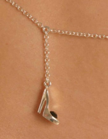 Anything Goes - Silver Jeweled High Heel Waist Chain