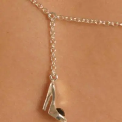 Anything Goes - Silver Jeweled High Heel Waist Chain