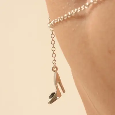 Anything Goes - Silver Jeweled High Heel Waist Chain