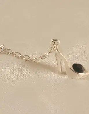 Anything Goes - Silver Jeweled High Heel Waist Chain