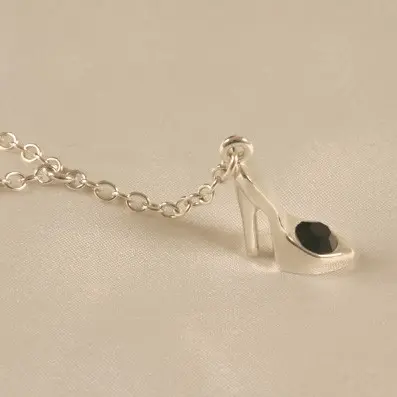 Anything Goes - Silver Jeweled High Heel Waist Chain