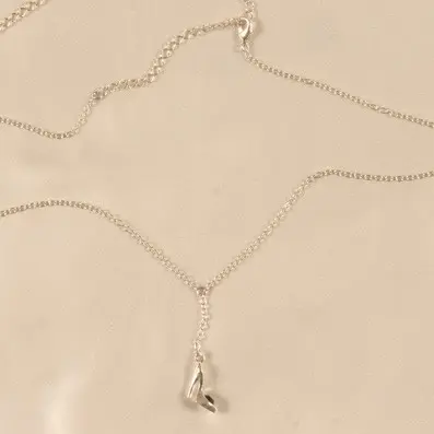 Anything Goes - Silver Jeweled High Heel Waist Chain