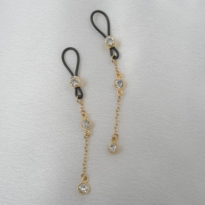 Aura - Non-Piercing Nipple Ring With Crystal Pendant