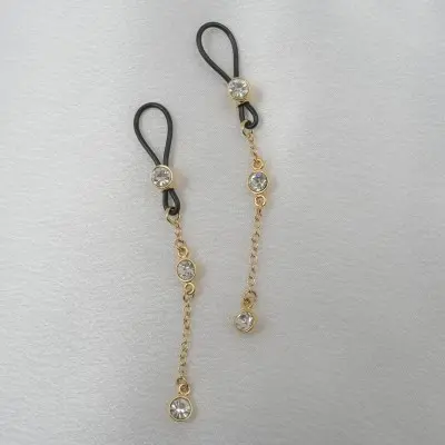 Aura - Non-Piercing Nipple Ring With Crystal Pendant
