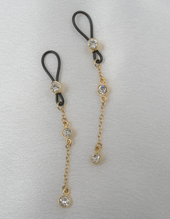 Aura - Non-Piercing Nipple Ring With Crystal Pendant