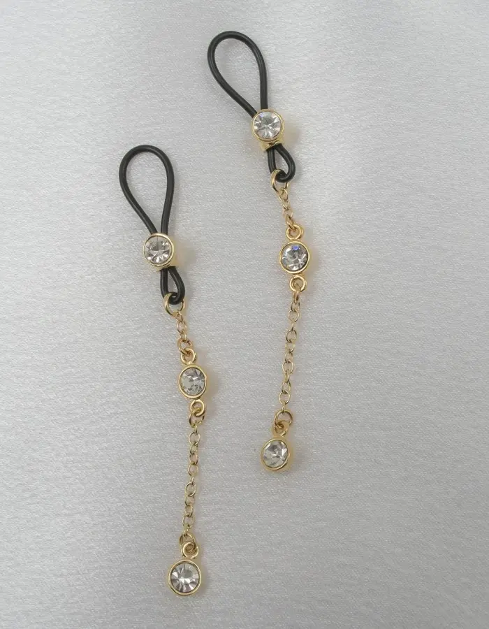 Aura - Non-Piercing Nipple Ring With Crystal Pendant