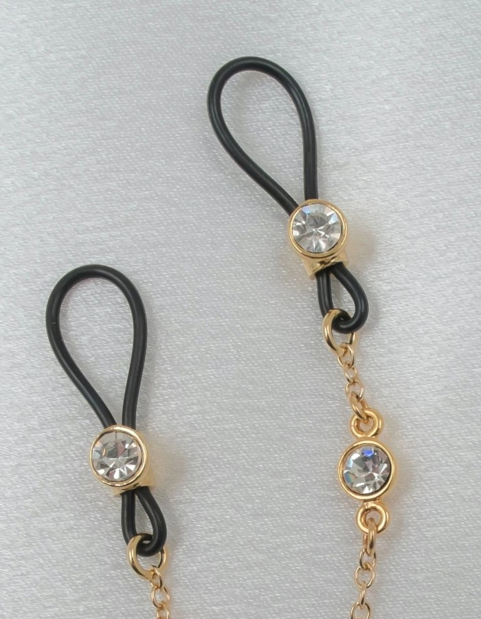 Aura - Non-Piercing Nipple Ring With Crystal Pendant