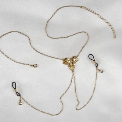 Autumn Leaves - Gold Foliage Breast Chain