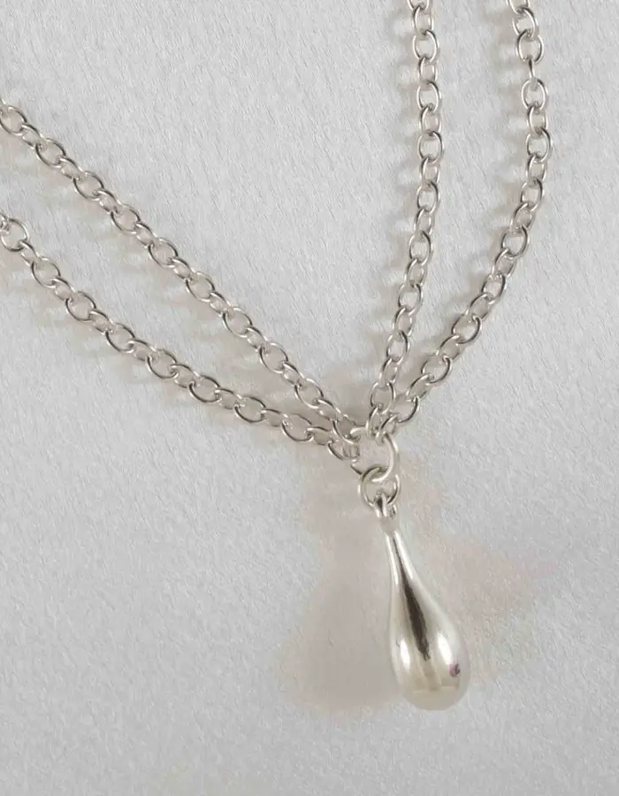 Curl Route - Men's Silver Kiss Penis Chain Bracelet with Pendant