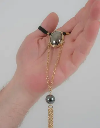 Babyfather - Gold Penis Chain with Hematite Gem Tassel
