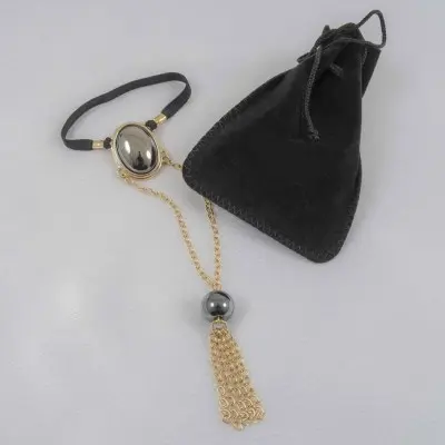 Babyfather - Gold Penis Chain with Hematite Gem Tassel