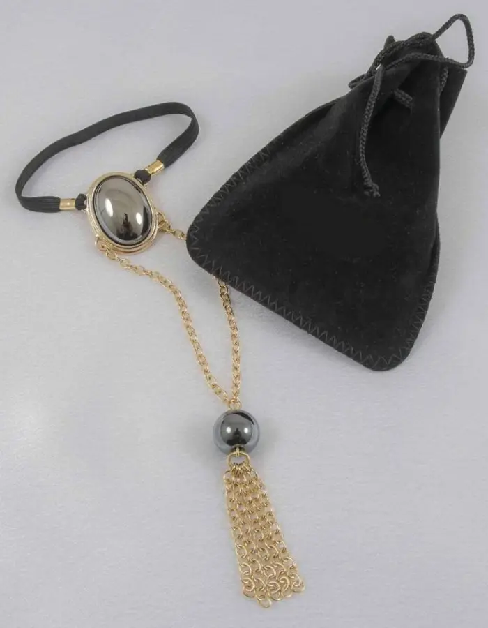 Babyfather - Gold Penis Chain with Hematite Gem Tassel