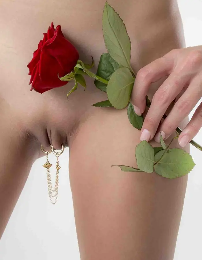 Baci - Non-Piercing Gold Kisses Labia Jewelry