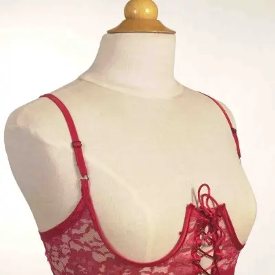 Bad Girl - Open Cup Lace-Up Bra