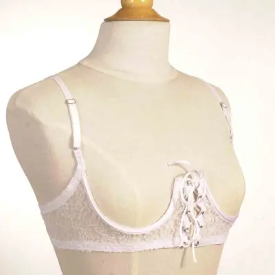 Bad Girl - Open Cup Lace-Up Bra