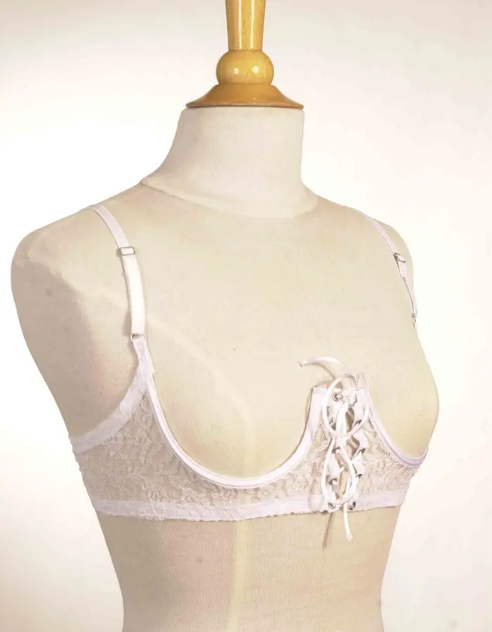 Bad Girl - Open Cup Lace-Up Bra