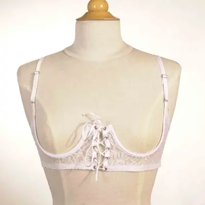 Bad Girl - Open Cup Lace-Up Bra