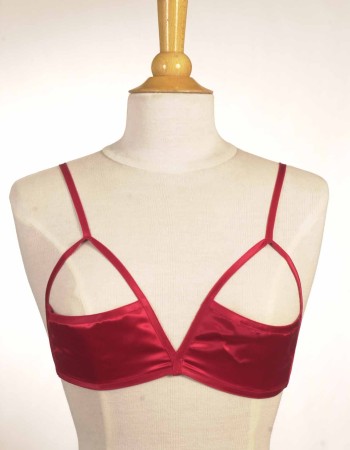Bad Influence - Satin Open Cup Sling Bra