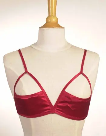 Bad Influence - Satin Open Cup Sling Bra
