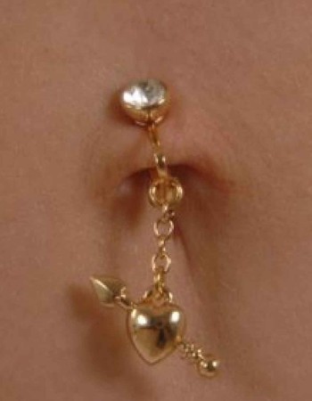 Bang Bang - Gold Cupid Non-Piercing Belly Ring