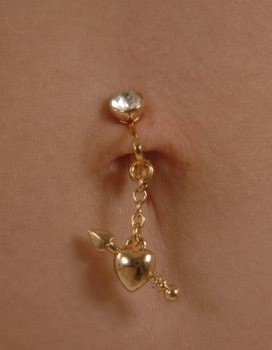 Bang Bang - Gold Cupid Non-Piercing Belly Ring