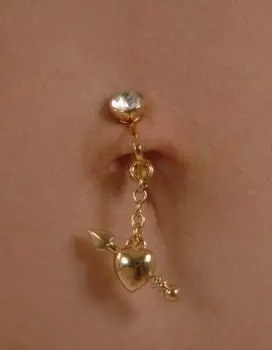 Bang Bang - Gold Cupid Non-Piercing Belly Ring