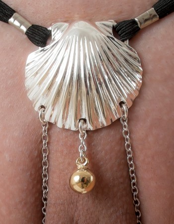 Beachcomber - Sterling Silver Rare Pearl Vagina G-String Jewelry
