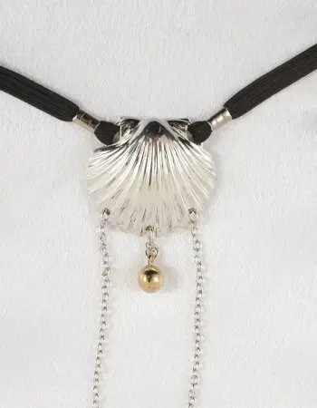 Beachcomber - Sterling Silver Rare Pearl Vagina G-String Jewelry