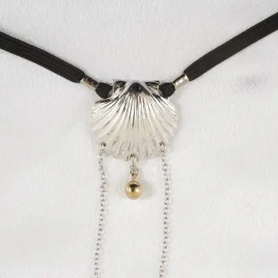 Beachcomber - Sterling Silver Rare Pearl Vagina G-String Jewelry