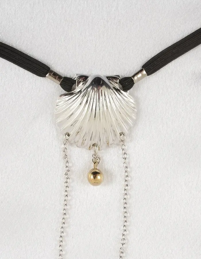 Beachcomber - Sterling Silver Rare Pearl Vagina G-String Jewelry