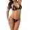 Black Falcon - Open Cup Crotchless Lingerie Set