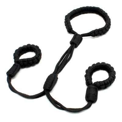 Black Hand Knotted Cotton Restraints