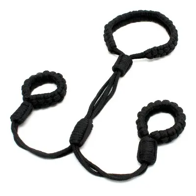 Black Hand Knotted Cotton Restraints