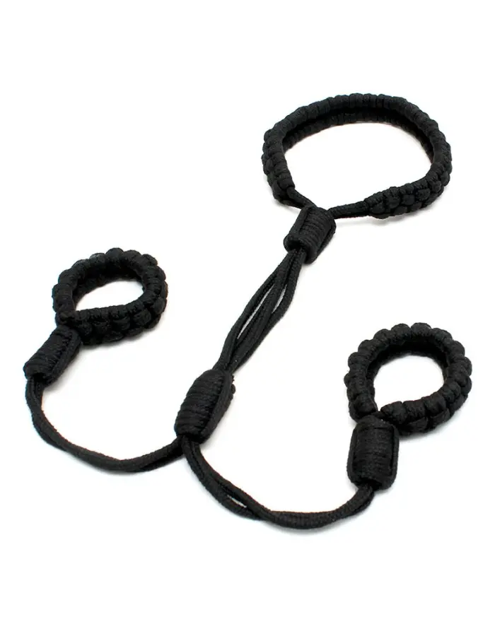 Black Hand Knotted Cotton Restraints