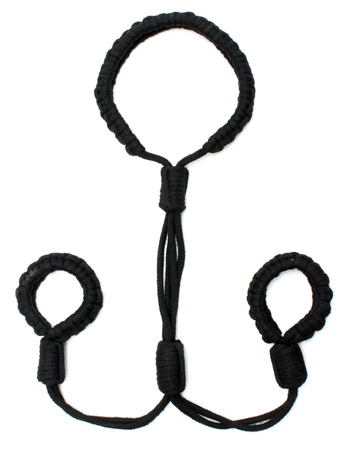 Black Hand Knotted Cotton Restraints