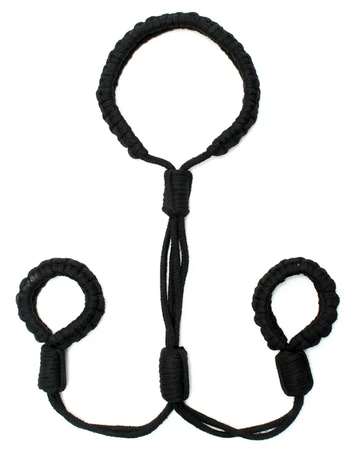 Black Hand Knotted Cotton Restraints