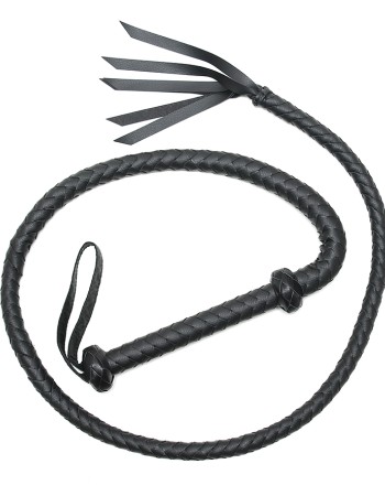 Black Leather Arabian Whip 155 cm Long