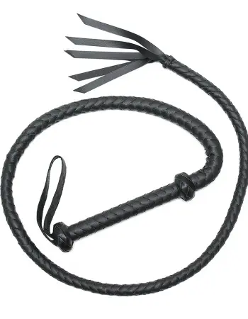 Black Leather Arabian Whip 155 cm Long