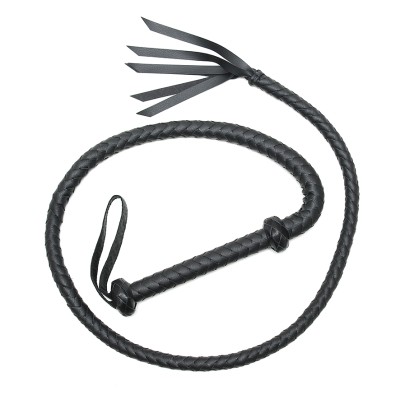 Black Leather Arabian Whip 155 cm Long