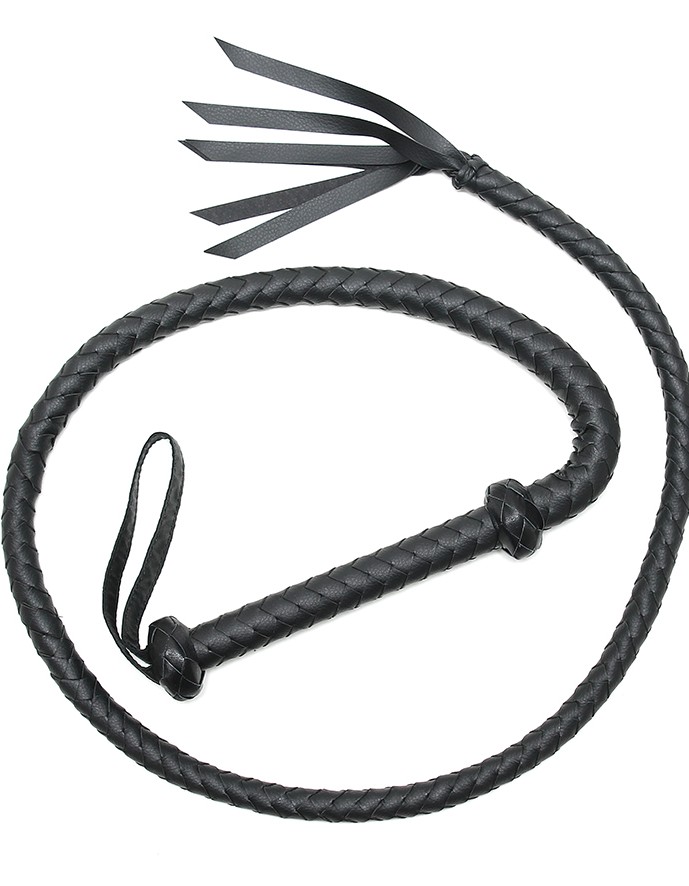 Black Leather Arabian Whip 155 cm Long