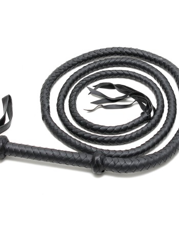 Black Leather Arabian Whip 250 cm Long