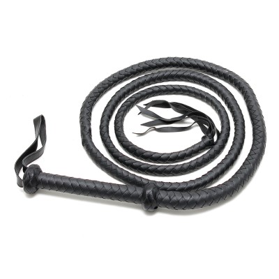 Black Leather Arabian Whip 250 cm Long