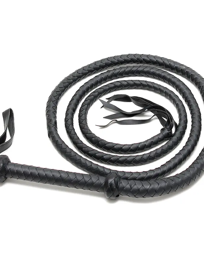 Black Leather Arabian Whip 250 cm Long