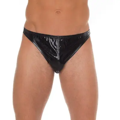 Black PVC Patent G-String