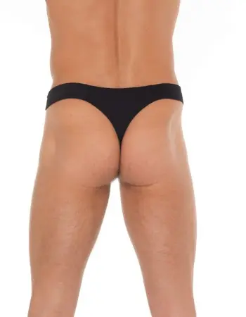 Black Thong With Zipper