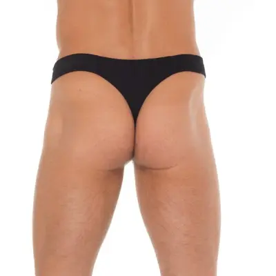 Black Thong With Zipper