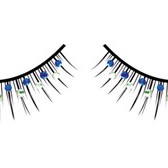 Black-Blue-Green Rhinestone Eyelashes