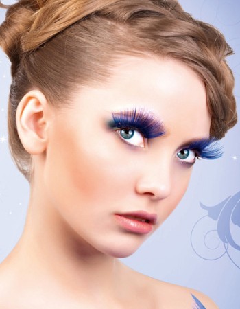 Blue Glitter Eyelashes