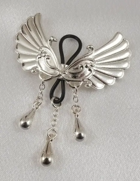 Borderline - Women's Non-Piercing Silver Wings of Desire Nipple Jewelry
