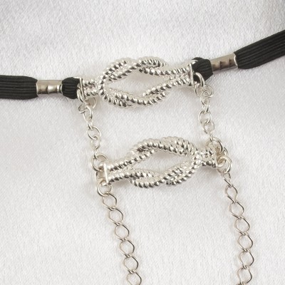 Bowline  - Nautical Knot Penis Band in Silver